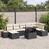vidaXL Garten-Sofa-Set 8 pcs Schwarz Poly-Rattan