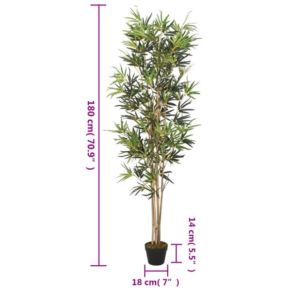 vidaXL Bambusbaum Künstlich 1104 Blätter 180 cm Grün