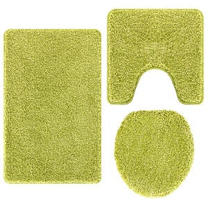 vidaXL Anti-Rutsch Badematten-Set 3 Stk. Gr&uuml;n 50 x 80 cm PP