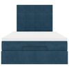 vidaXL Ottoman-Bett mit Matratzen Dunkelblau 120x190 cm Samt