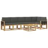 vidaXL Outdoor-Sofagarnitur 7 stk. 6-Sitzer Wei&szlig; und Anthrazit