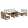 vidaXL Gartensofa-set 8 stk. Beige und Cremewei&szlig; Poly-Rattan
