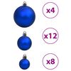 vidaXL Weihnachtskugeln 100 Stk. Blau und Silbern 3 / 4 / 6 cm