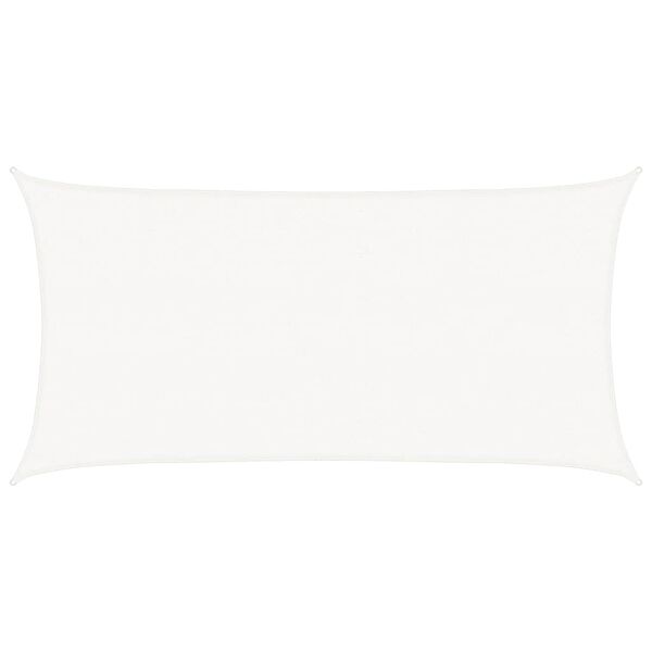 vidaXL Sonnensegel HDPE Rechteckig 2 x 4 m Wei&szlig;