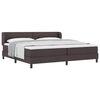 vidaXL Boxspringbett mit Matratze Dunkelbraun 200 x 200 cm Stoff