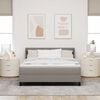vidaXL Boxspringbett mit Matratze Taupe 190 x 140 cm Polyester