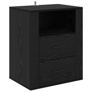 vidaXL Nachttisch Schwarz Eichen-Optik 35 x 50 x 60 cm Holzwerkstoff