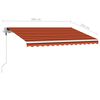vidaXL Standmarkise Automatisch 300x250 cm Orange/Braun