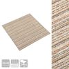 vidaXL Teppich 20 pcs Gestreiftes Beige 50 x 50 cm 100% Polypropylen