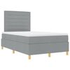 vidaXL Boxspringbett mit Matratze Hellgrau 120 x 200 cm Stoff