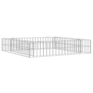 vidaXL Gabionen-Hochbeet Verzinkter Stahl 100x100x20 cm
