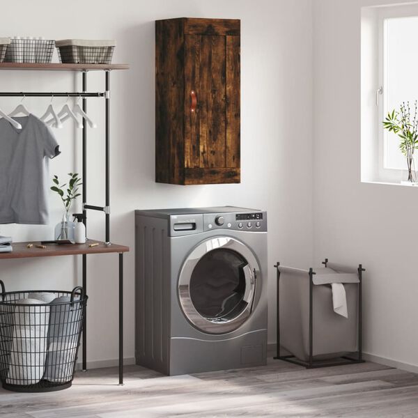 vidaXL Wandschrank R&auml;uchereiche 34,5x34x90 cm Holzwerkstoff