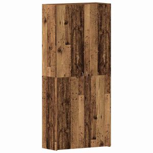 vidaXL Schuhschrank 80 x 35,5 x 180 cm Holzwerkstoff Altholz