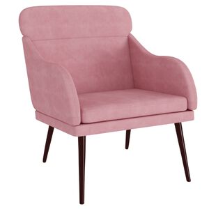 vidaXL Sessel Rosa 63x76x80 cm Samt