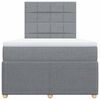 vidaXL Boxspringbett mit Matratze Hellgrau 120x200 cm Stoff