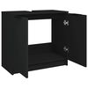 vidaXL Badezimmerschrank Schwarz 64,5x33,5x59 cm Holzwerkstoff