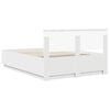 vidaXL Bettrahmen mit Kopfteil Wei&szlig; 160 x 200 cm Holzwerkstoff