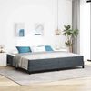 vidaXL Boxspringbett mit Matratze Dunkelgrau 200 x 200 cm Stoff