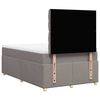 vidaXL Boxspringbett mit Matratze Taupe 120x200 cm Stoff