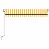 vidaXL Automatische Markise mit LED & Windsensor 350x250 cm Gelb/Wei&szlig;