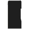 vidaXL Wandschr&auml;nke mit LED-Leuchten f&uuml;r TV 2 Stk. Schwarz 40x30x60,5 cm
