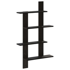 vidaXL Wandregal Schwarz Eichen-Optik 61 x 13,5 x 105 cm Holzwerkstoff