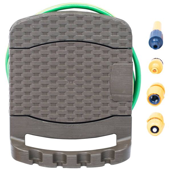 vidaXL Wand-Schlauchtrommel mit Schlauch Braun Kunststoff