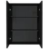 vidaXL Bad-Spiegelschrank 60x15x75 cm MDF Gl&auml;nzendes Schwarz