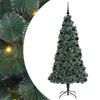 vidaXL K&uuml;nstlicher vorbeleuchteter Weihnachtsbaum mit Kugelset Gr&uuml;n