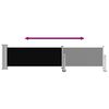vidaXL Ausziehbare Seitenmarkise 60&times;300 cm Schwarz
