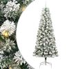 vidaXL K&uuml;nstlicher klappbarer Weihnachtsbaum Gr&uuml;n und Wei&szlig; 240 cm
