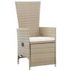 vidaXL 7-tlg. Garten-Essgruppe Poly Rattan Beige
