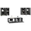 vidaXL 6-tlg. TV-Schrank-Set Grau Holzwerkstoff
