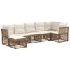 vidaXL Gartensofa-set 7 pcs Beige Poly-Rattan