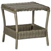 vidaXL 3-tlg. Garten-Lounge-Set mit Auflagen Poly Rattan Braun