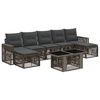 vidaXL Gartensofa-set 8 stk. Grau und Dunkelgrau Poly-Rattan