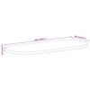 vidaXL Tischplatte 140x60x3,8 cm Oval Raues Massives Mangoholz