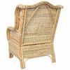 vidaXL Sessel mit Kissen Natur-Rattan und Leinen