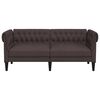 vidaXL Chesterfield-Sofa 2-Sitzer Dunkelbraun Stoff