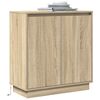 vidaXL LED-Sideboard Sonoma-Eiche 71 x 34,5 x 75 cm Holzwerkstoff