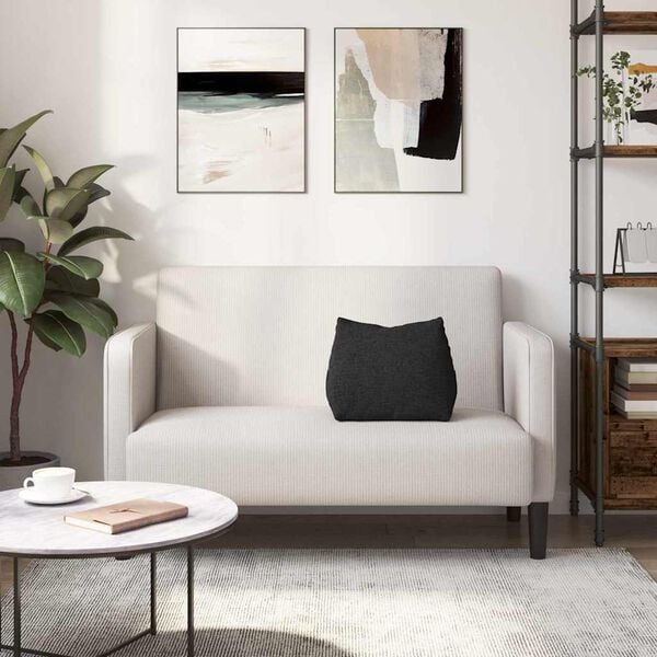 vidaXL R&uuml;ckenkissen Schwarz 45 x 20 x 35 cm Stoff