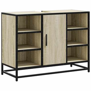 vidaXL Badezimmer-Waschbeckenschrank Sonoma-Eiche 80 x 33 x 60 cm Holzwerkstoff