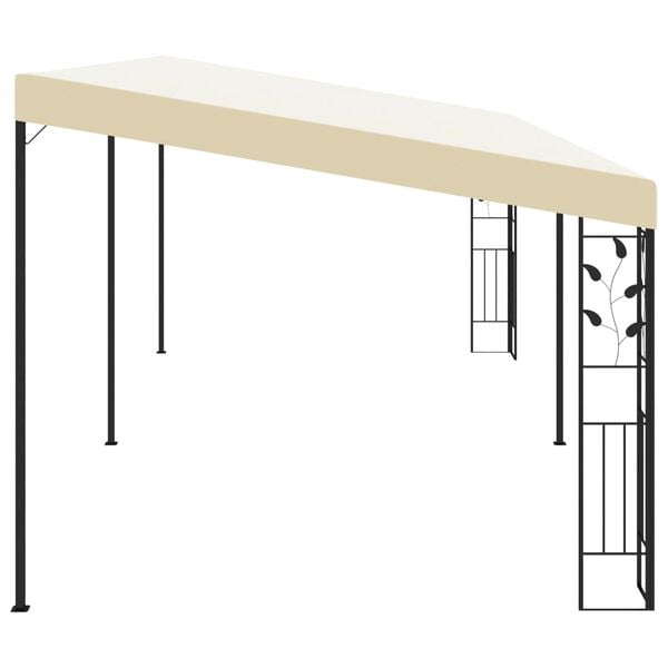 vidaXL Wand-Pavillon 6x3x2,5 m Cremeweiß
