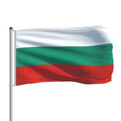 vidaXL Flagge Bulgariens und Mast Aluminium 6 m