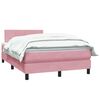 vidaXL Boxspringbett mit Matratze Rosa 120x220 cm Samt