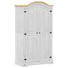 vidaXL Kleiderschrank Corona Wei&szlig; 102x52x186 cm Massivholz Kiefer