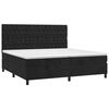 vidaXL Boxspringbett mit Matratze Schwarz 200x200 cm Samt