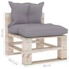 vidaXL 7-tlg. Garten-Lounge-Set aus Paletten mit Kissen Kiefernholz
