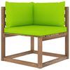 vidaXL 6-tlg. Garten-Lounge-Set aus Paletten mit Kissen Kiefernholz