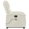 vidaXL Massagesessel mit Aufstehhilfe Creme Samt